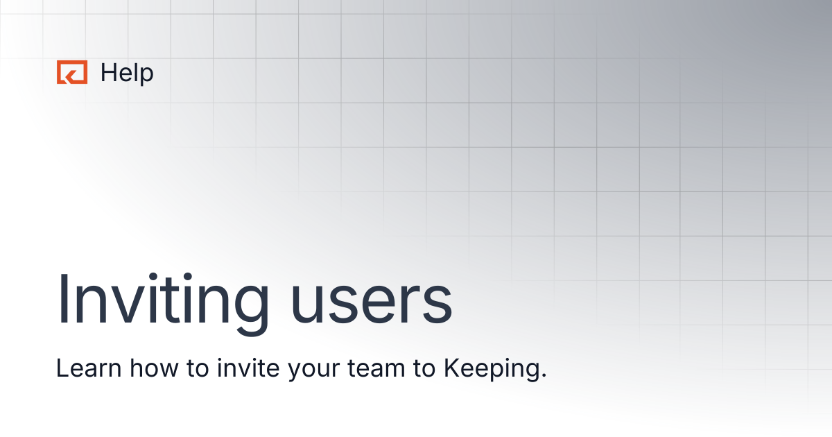 Inviting users | Help